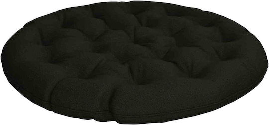 vidaXL Gartenstuhlkissen Rund Schwarz 100x12cm