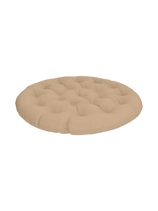 vidaXL Gartenstuhlkissen Rund Sand 120x12cm