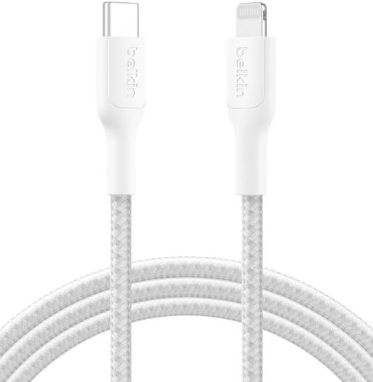Belkin Boostcharge USB-C la Lightning Cablu 2m CAA022HQ2MWH
