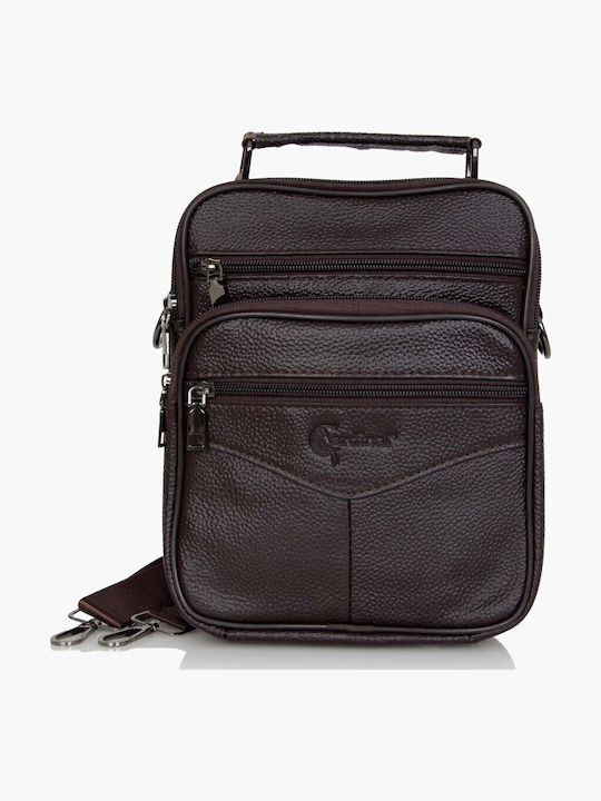 Leather Men's Shoulder / Crossbody Bag Black