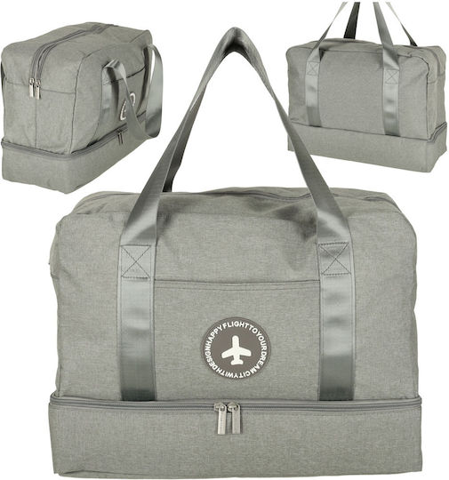 ikonka Sack Voyage Grey Fabric M39xW18xH30cm