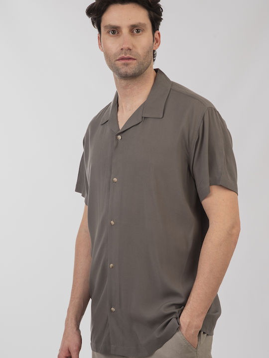 Double Short Sleeve Cotton Shirt in Regular Fit...