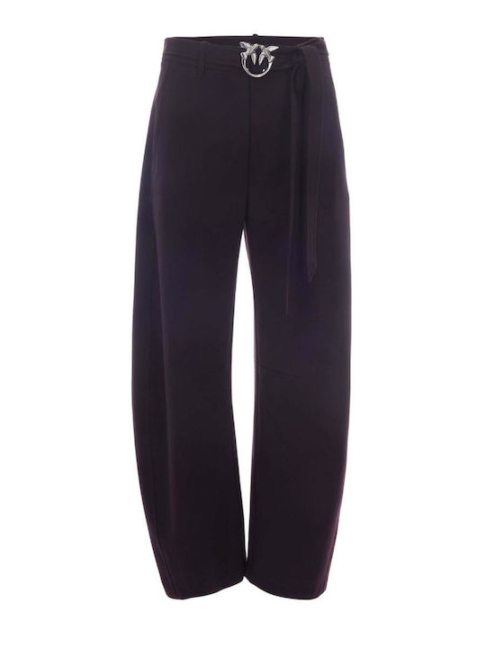 Pinko Pantalone Women's Fabric Trousers Burgundy
