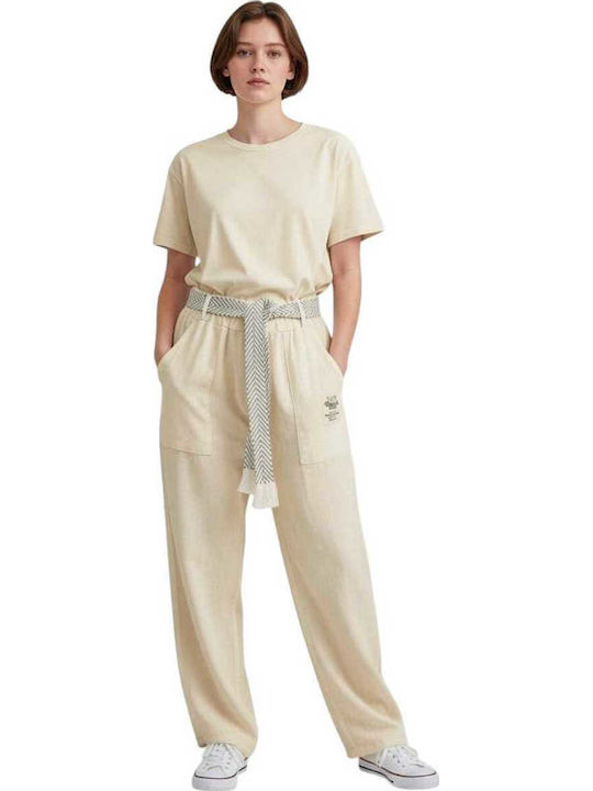 Liva Fashion Women's High Rise Linen Capri Trou...