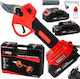 Gartenschere Brushless 21V mit 2 Batterien & Maximaler Schnittdurchmesser 25mm in Tragetasche