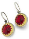 Silver Gold Plated Earrings with Stones