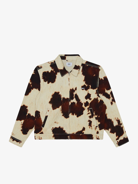 Denim Jacke Cow Print