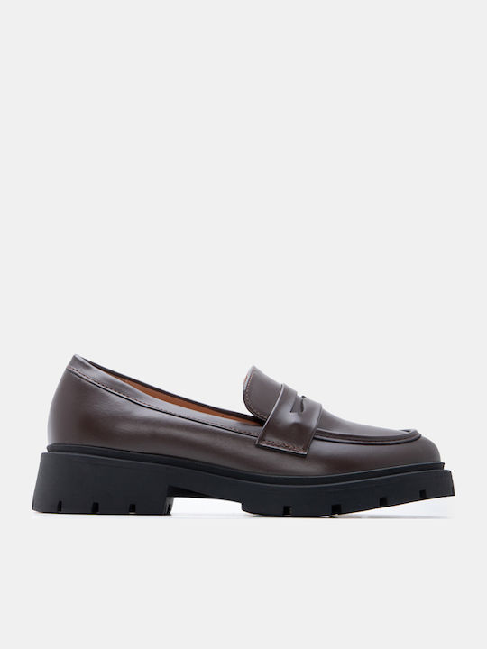 Luigi Women's Moccasins in Brown Colour