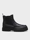 Leder Schwarz Chelsea Herrenstiefel
