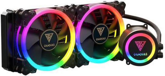 Gamdias Chione E2-120 Lite 2 AIO CPU Liquid Cooling with 2 120mm Fans and ARGB Lighting