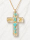 Elle Cross from Gold Plated Steel with Chain