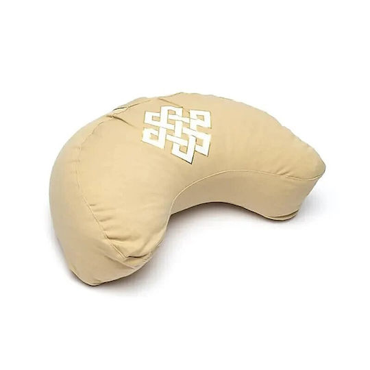 Μαξιλάρι Διαλογισμού Ημισέληνος Beige Meditation Cushion Infinity 37x17cm
