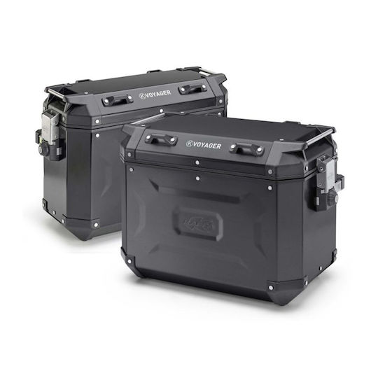 Βαλιτσες Πλαϊνες Ζευγαρι Kvg4837bpack2 Black K'voyager 48+37l Kappa