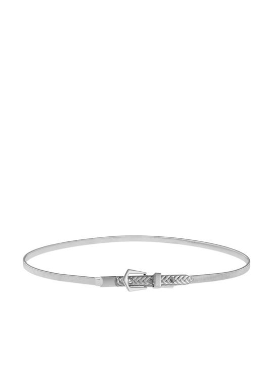 Elastische Damen Gürtel Kette Silber