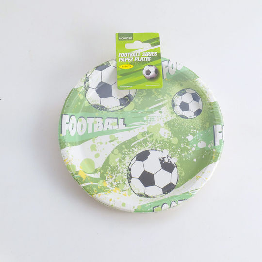 Football Series Paper Plates 9 Inches 10 Pieces