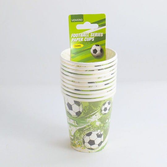 Seria Fotbal Pahare De Hârtie 250ml Set 10 Bucăți
