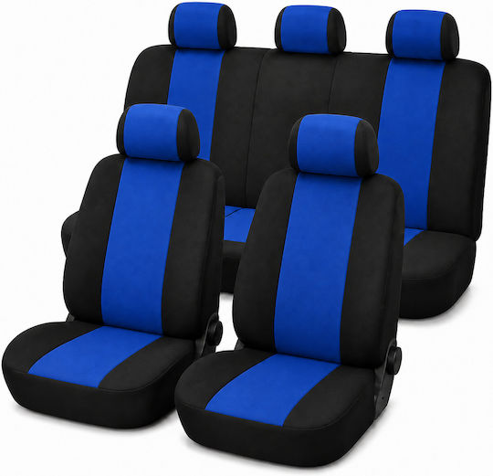 Rchang Комплект Текстилни Калъфи За Автомобилни Седалки 9 Броя W19351 5101-52 Сини