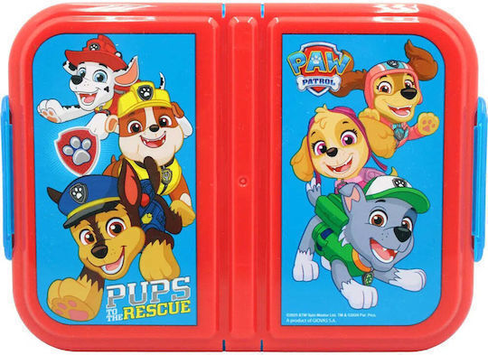 Gim Plastic Kids' Food Container Paw Patrol Red