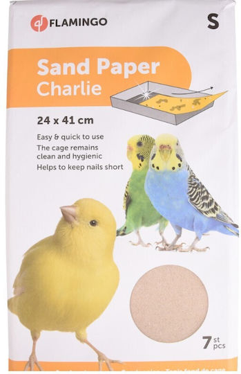 Flamingo Bird Cage Liner Sandpaper 24x41cm 7pcs