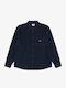 Woven Long Sleeve Corduroy Shirt Night Sky