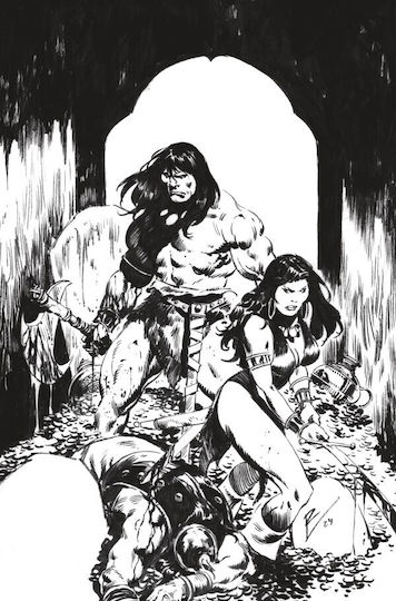 Conan The Barbarian 17 Roberto De La Torre Black Virgin Variant PB SEP247286