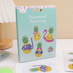 DIY Diamond Painting Stickers Pineapple Fruits 2-in-1 Hy-zsh8004