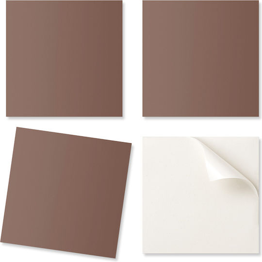 Wandsticker Pvc Muster Einfache Dekoration Esszimmer Braun 4x50x50 cm
