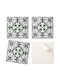 Set Vinyl Kacheln Leicht Installieren Pflanzendesign Dekorationen 4x50x50 cm