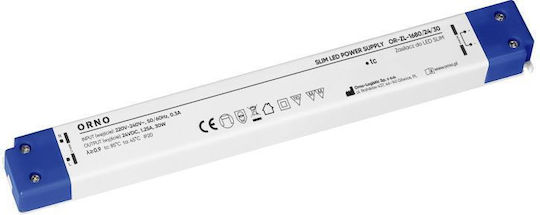 Τροφοδοτικό Led Ip20 Έπιπλα Λεπτό 24v 30w
