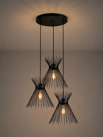 Lumină Suspendată Alb Negru 3 Globuri Homs Ro180-11181 Lumină Suspendată Alb Negru 3 Globuri Homs Ro180-11181
