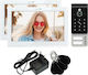 Smart Video Interfon 2 Familii Mentor Svk4105w 4 Fire WiFi Card Pin Tuya 10 Inch Ips Dvr Fhd 2mp Ik08 Alb