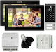Ai Smart Wi-Fi Video Interfon 2 Familii Mentor Svk2103b 2 Fire 10 Inch Ips 2mp Fhd Card Pin Tuya Ip65 Negru
