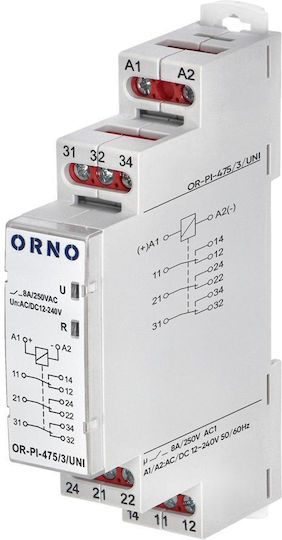 Ρελέ Εγκατάστασης Economic 3p 8a 12-230 Vuc Pi-475 3 Uni