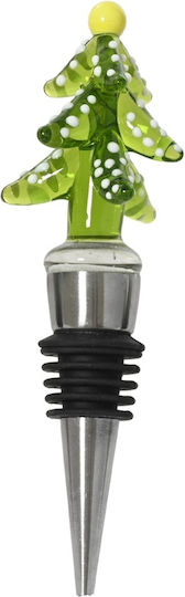 Capac Sticlă Inoxidabil Decorațiune Din Sticlă Copac De Crăciun Înnămețit 12,5 Cm Decoris 389922-13