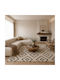 Saray Home Sahara Rug Rectangular Shaggy Cream Black 120x170cm