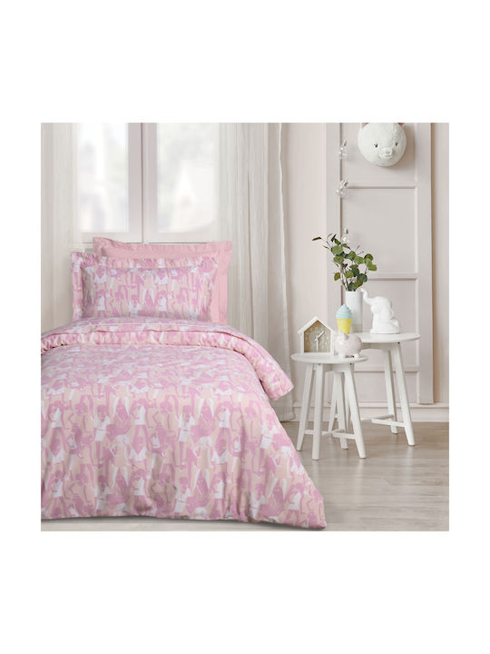 Das Home Σετ Σεντόνια Μονά Βαμβακερά 4987 Pink ...