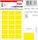 Selbstklebende Etiketten 22 X 32 Mm 90 Stück Set Tanex Fluoreszierendes Gelb