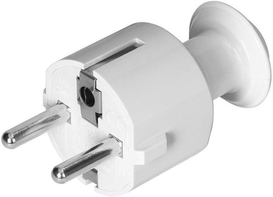 Ευθύγραμμο Βύσμα Uni-schuko 16a 230v Λευκό