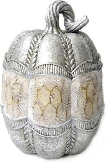 Διακοσμητική Κολοκύθα Polyresin Μπεζ-ασημί Φ17xh23cm Rustic Espiel Vre126