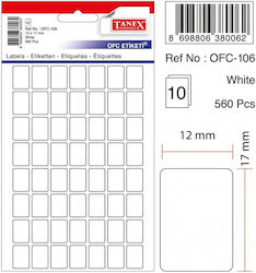 Etichete Adezive Mici 12 X 17 Mm 560 Buc Set Alb