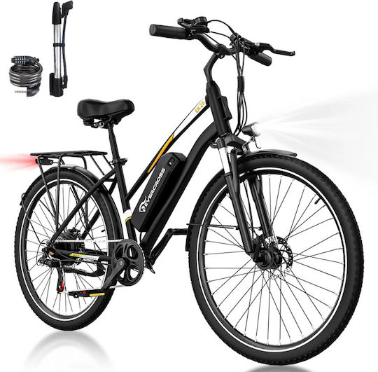 Evercross EK28M 28" Negru Bicicletă Electrică de Oraș