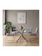 Round Central Glass Coffee Table Silver W100xL100xH75.5cm
