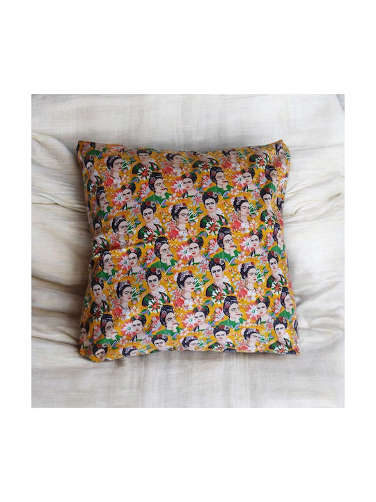 Sofa Cushion Frida Kahlo Orange 45x45cm