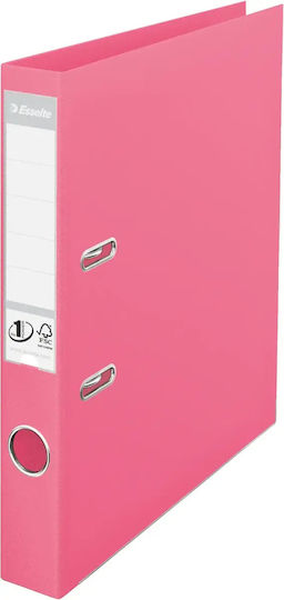 Esselte No.1 Mapă Cu Inele În Formă De Arc Power Lever Pp Parțial Reciclat Fsc A4 50 Mm Roz