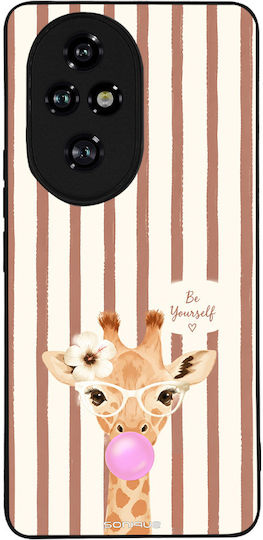 Husă Sonique Stripe Stories Series Honor 200 Pro 5g Maro Girafă Gumă de Mestecat
