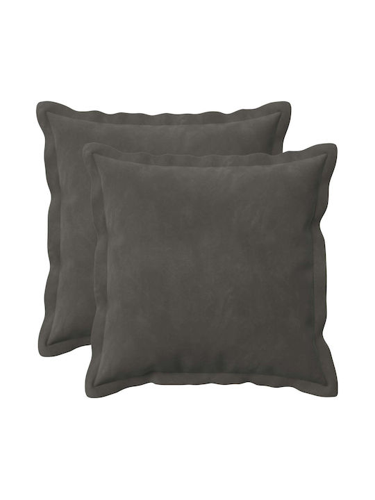 vidaXL Sofa-Kissen Houten aus Samt Dunkelgrau 5...