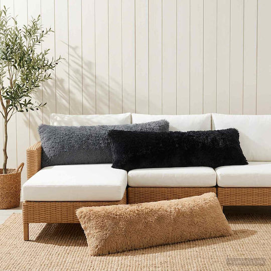 vidaXL Perna De Canapea Heerlen Fleece Taupe 40x145cm