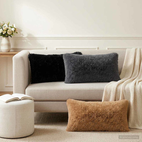 vidaXL Sofa-Kissen Heerlen Fleece Anthrazit 40x70cm