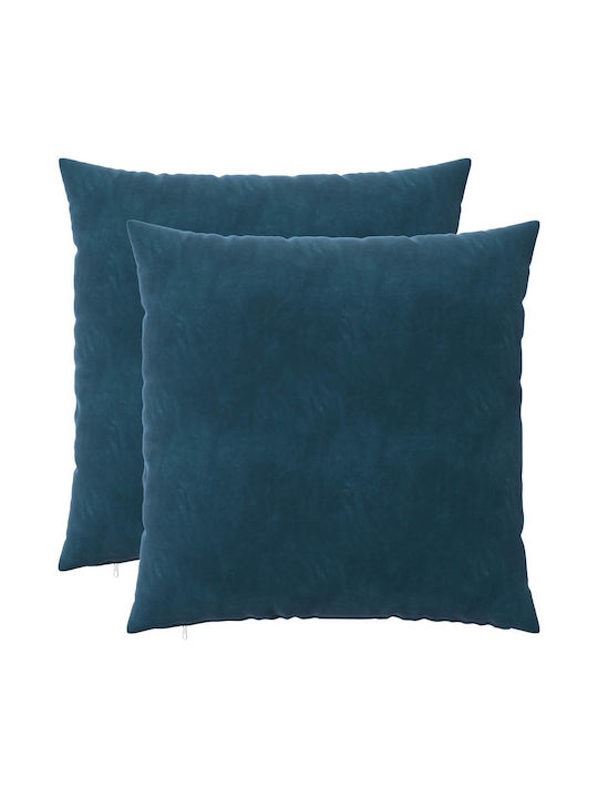 vidaXL Sofa-Kissen Heerlen aus Samt Blau 60x60cm