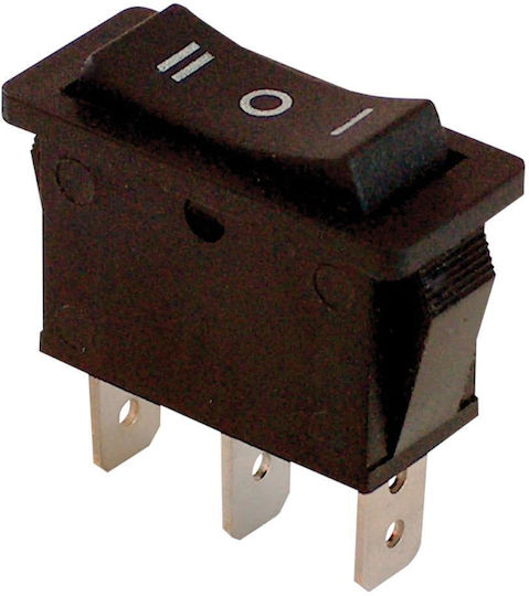 Three-position Rocker Switch I-0-ii Black Tes-12